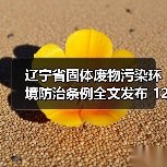 辽宁省固体废物污染环境防治条例全文发布 12月1日起实施！