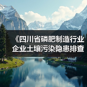 《四川省磷肥制造行业企业土壤污染隐患排查技术要点》等5个技术要点印发！（图4）