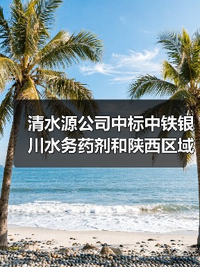 清水源公司中标中铁银川水务药剂和陕西区域药剂供应项目!（图3）
