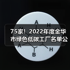 75家!2022年度金华市绿色低碳工厂名单公布(图2) 75家!2022年度金华市绿色低碳工厂名单公布(图2)