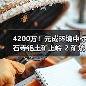4200万!元成环境中标石寺铝土矿上岭 2 矿坑地质环境修复治理及土地复垦工程!(图2) 4200万!元成环境中标石寺铝土矿上岭 2 矿坑地质环境修复治理及土地复垦工程!(图2)