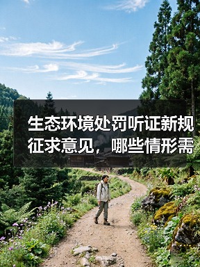 生态环境处罚听证新规征求意见,哪些情形需申请?(图2) 生态环境处罚听证新规征求意见,哪些情形需申请?(图2)