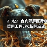 2.3亿！宜宾翠屏区污水管网工程EPC招标启动，总投资达2.3亿元（图1）