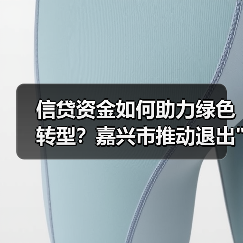 信贷资金如何助力绿色转型？嘉兴市推动退出