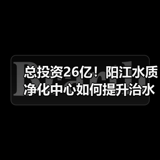 总投资26亿！阳江水质净化中心如何提升治水效能？（图4）
